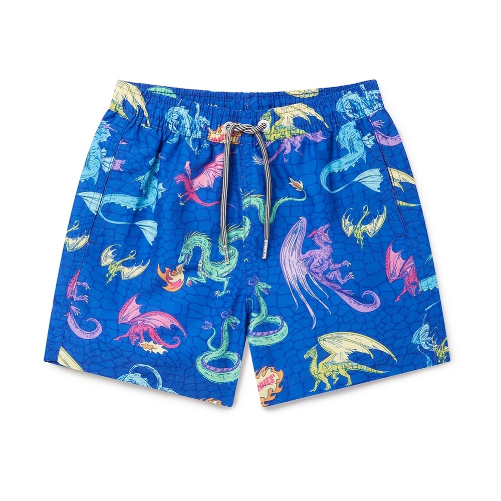 Kids Boardies Swim Trunks Swim Shorts - Dragon Multicolor Print
